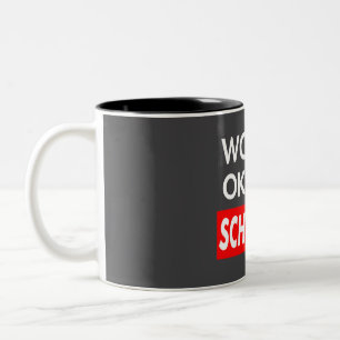 Worlds okayest Schneider Tweekleurige Koffiemok