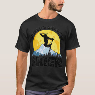 Worlds Okayest Skier Retro Ski Lover Skiin T-shirt