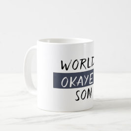 World's Okayest Son Funny Koffiemok