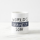 World's Okayest Son Funny Koffiemok (Center)