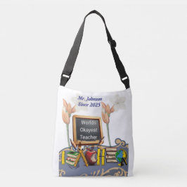 World's Okayest Teacher Canvas tas - Hilarisch cad