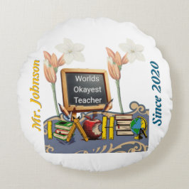 World's Okayest Teacher Sierkussen - Grappige klas Rond Kussen