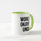 Worlds Okayest Uncle Funny Sarcastic Mok (Voorkant rechts)