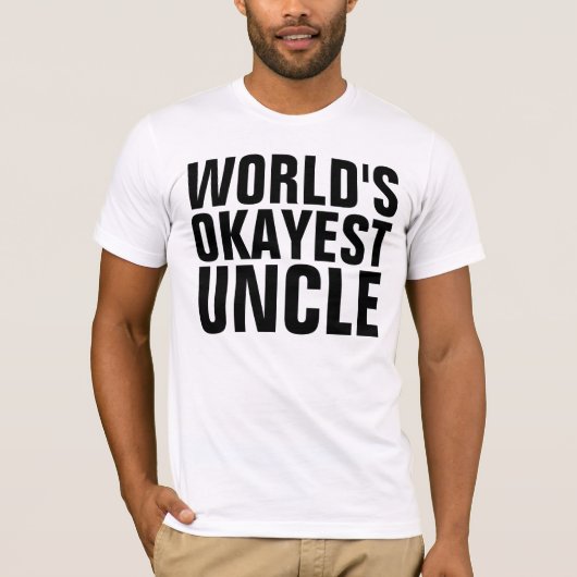 WORLD'S OKAYEST UNCLE T-shirts (Voorkant)