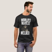 World's Okayest Welder Gag Welding Thmed Apparel T-shirt (Voorkant volledig)