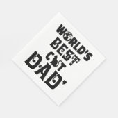 Worlds s Best Cat Dad Servet (Hoek)