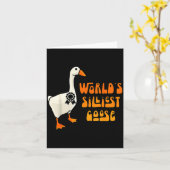 World's Silliest Goose Funny Goose Lovers  Kaart (Gele Bloem)