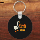 World's Silliest Goose Funny Goose Lovers  Sleutelhanger (Voorkant)