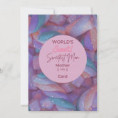 Worlds Sweetest Mam Bedankkaart (Voorkant)