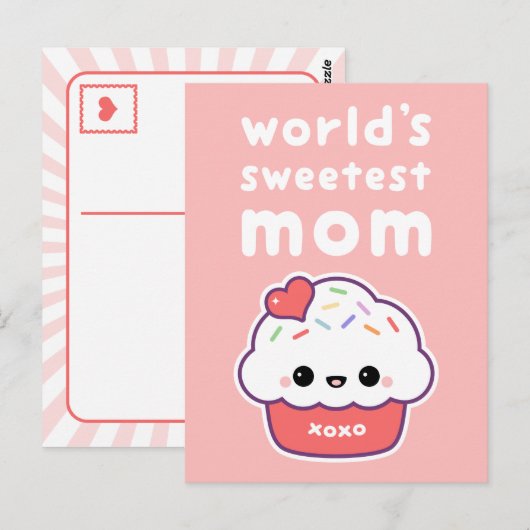 World's Sweetest Mam Briefkaart (Voorkant / Achterkant)