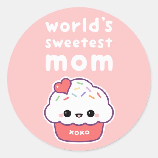 World's Sweetest Mam Ronde Sticker (Voorkant)