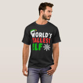 World's Tallest Elf Funny Kerstmis T-shirt (Voorkant volledig)