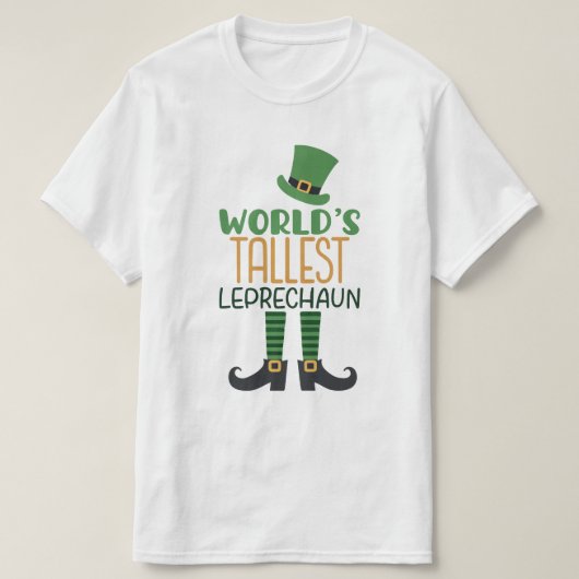 World's Tallest Leprechaun Funny St Patrick's Day T-shirt (Design voorkant)