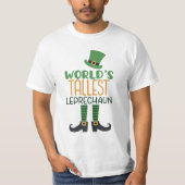 World's Tallest Leprechaun Funny St Patrick's Day T-shirt (Voorkant)