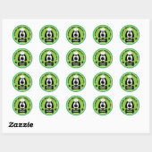 World's Therapy Helper Dog Ronde Sticker (Vel)