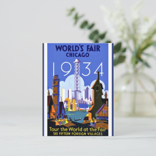 World's Trade Fair, Chicago 1934 Briefkaart (Staand voorkant)