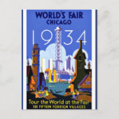 World's Trade Fair, Chicago 1934 Briefkaart (Voorkant)