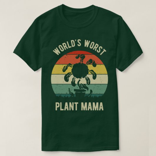 Worlds Worst Plant Mama V T-shirt (Design voorkant)