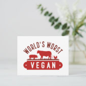 World's Worst Vegan Briefkaart (Staand voorkant)