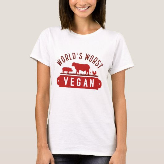 World's Worst Vegan T-shirt (Voorkant)