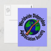 Worldwide Didgeridoo Appreciation Society Briefkaart (Voorkant / Achterkant)