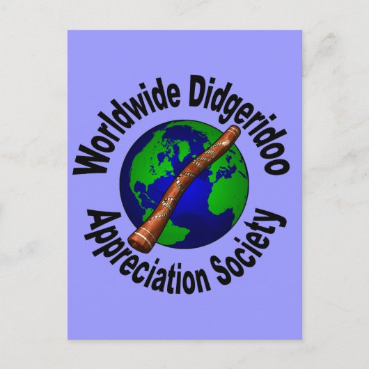 Worldwide Didgeridoo Appreciation Society Briefkaart (Voorkant)