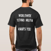 WorldWide Techno Militia-T-shirt T-shirt (Achterkant)