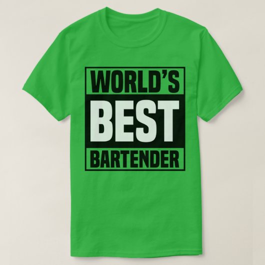 Worldx27s Best Bartender 7 T-shirt (Design voorkant)