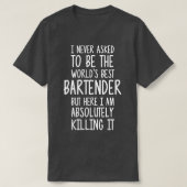 Worldx27s Best Bartender 8 T-shirt (Design voorkant)