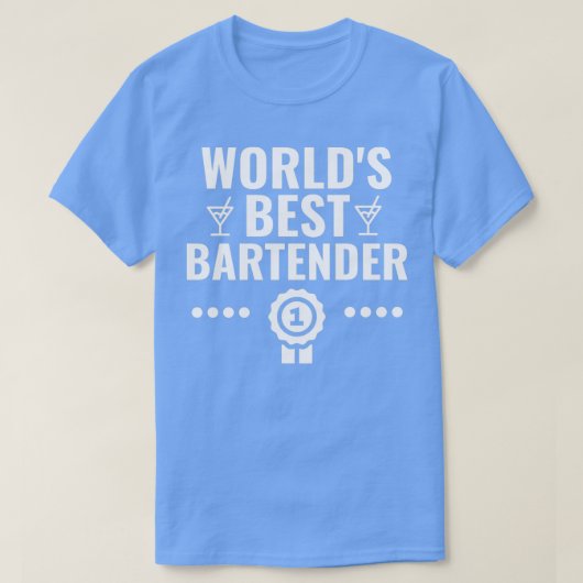 Worldx27s Best Bartender Funny Bartending Cocktail T-shirt (Design voorkant)