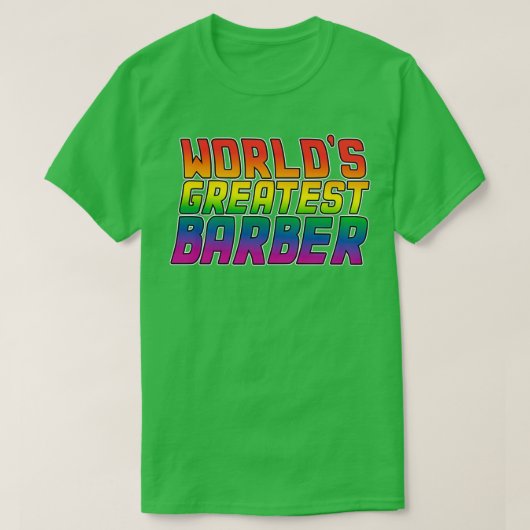 Worldx27s beste barber Lgbt gay pride T-shirt (Design voorkant)