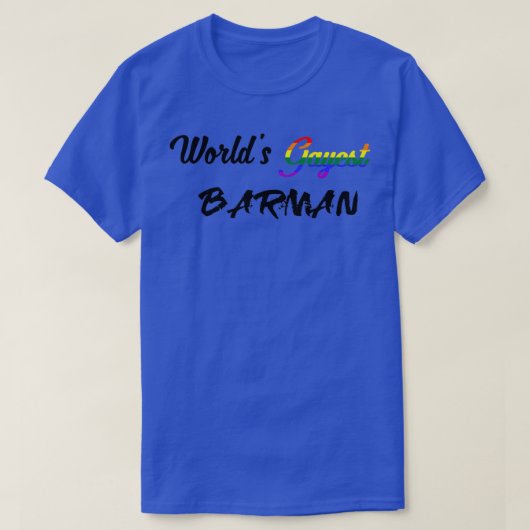 Worldx27s jongste barman t-shirt (Design voorkant)