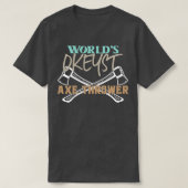 Worldx27s Okayest Ax Thrower Funny Ax Trowing Sa T-shirt (Design voorkant)