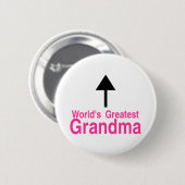 Worlets Greatest Grandma Arrow Ronde Button 5,7 Cm (Voorkant /achterkant)