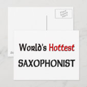 Worlets Hotste Saxophonist Briefkaart (Voorkant / Achterkant)