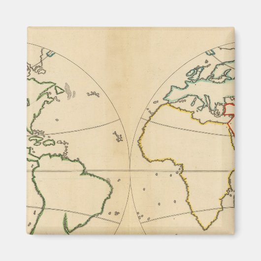 Worlp-kaart met 5 zones magneet (Voorkant)