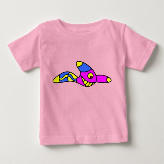 Worm baby shirt grappige worm shirt (Voorkant)