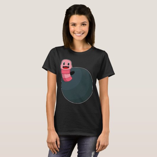 Worm Bowling bal T-shirt (Voorkant volledig)