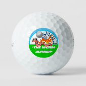 "Worm Burner" Funny Persoonlijke naam Golf Balls Golfballen (Voorkant)