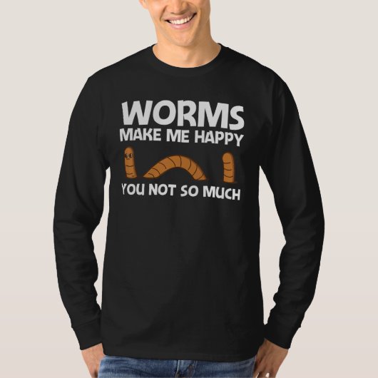 Worm Designs For Men Women Earthworm Grunting Farm T-shirt (Voorkant)