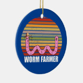 Worm Farmer Compostering Farming Retro Pet Keramisch Ornament (Rechts)