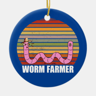 Worm Farmer Compostering Farming Retro Pet Keramisch Ornament