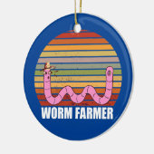 Worm Farmer Compostering Farming Retro Pet Keramisch Ornament (Links)