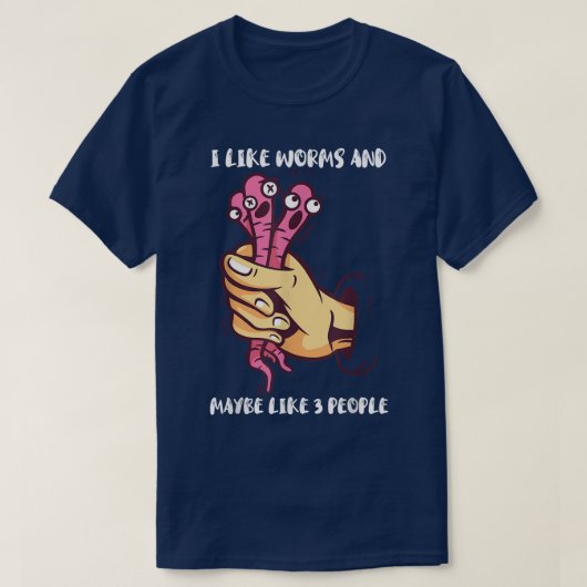 Worm Farmer Hand vangt de wormen die ik leuk vind  T-shirt (Design voorkant)