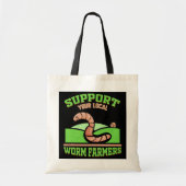 Worm Farmer Vermiculture Worm Compostering Tote Bag (Voorkant)