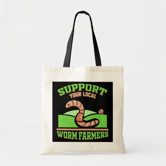 Worm Farmer Vermiculture Worm Compostering Tote Bag (Voorkant)