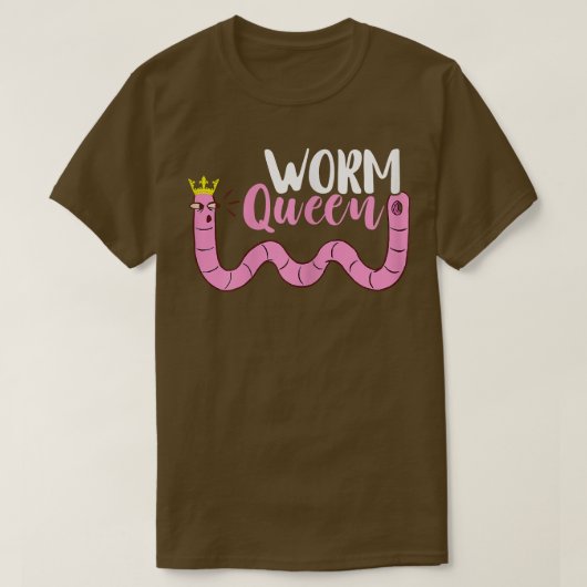 Worm Farmer Worm Queen Crown Farmer Vermic T-shirt (Design voorkant)