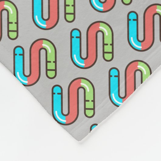 worm fleece deken (Hoek)