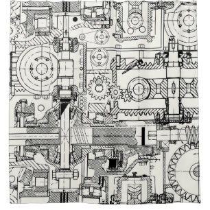 Worm Gears: Naadloze technische machines. Douchegordijn