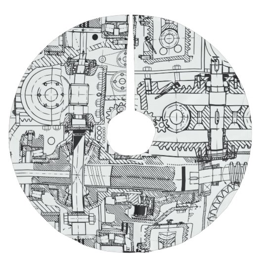 Worm Gears: Naadloze technische machines. Kerstboom Rok (Voorkant)